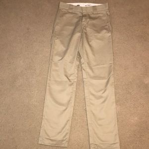 Dickies Tan, Slim Taper Pants. 30/34